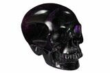 Realistic, Carved Purple Fluorite Skull #151223-2